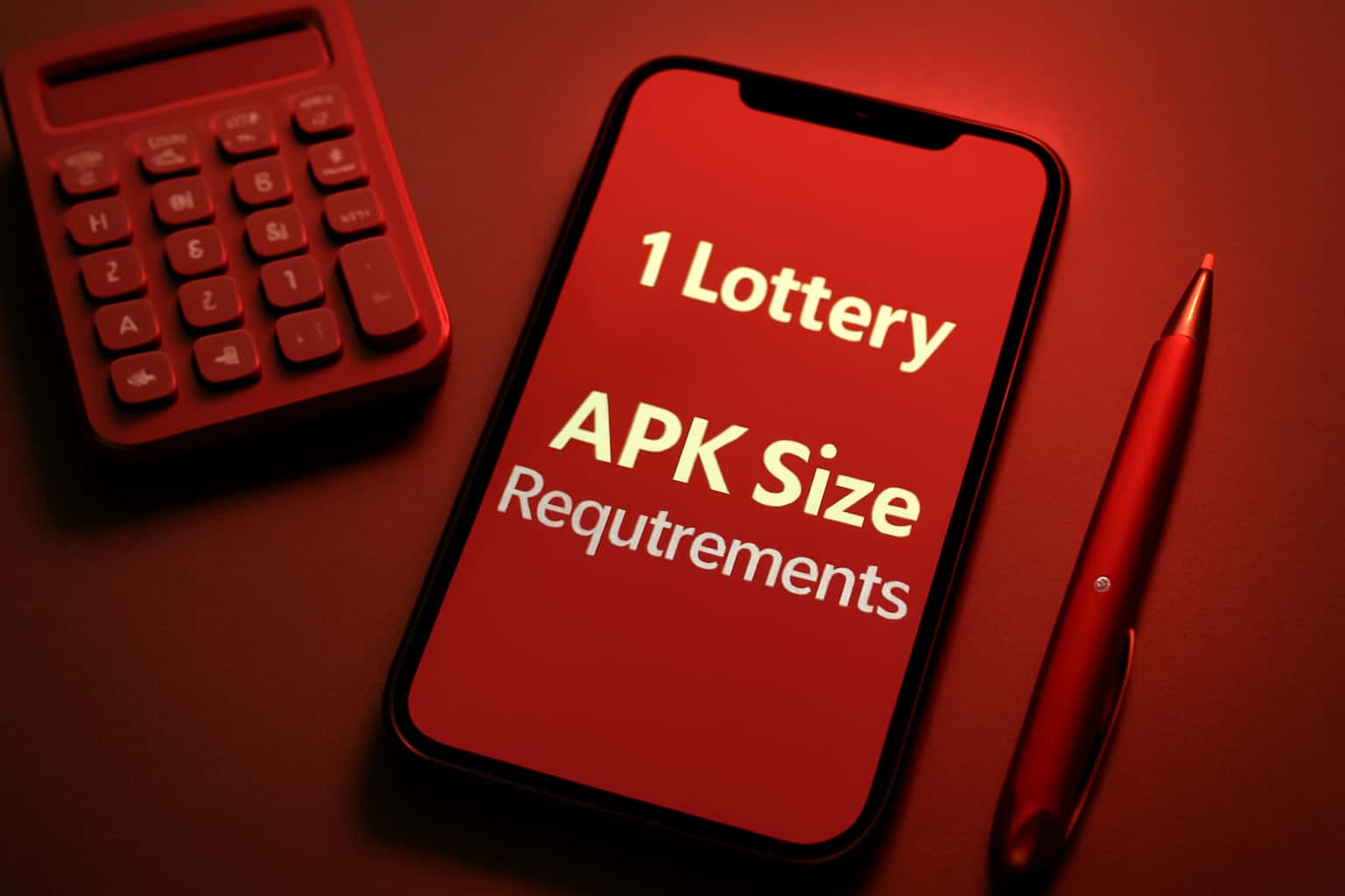 An informational graphic depicting the APK Size Requirements for 1 Lottery.