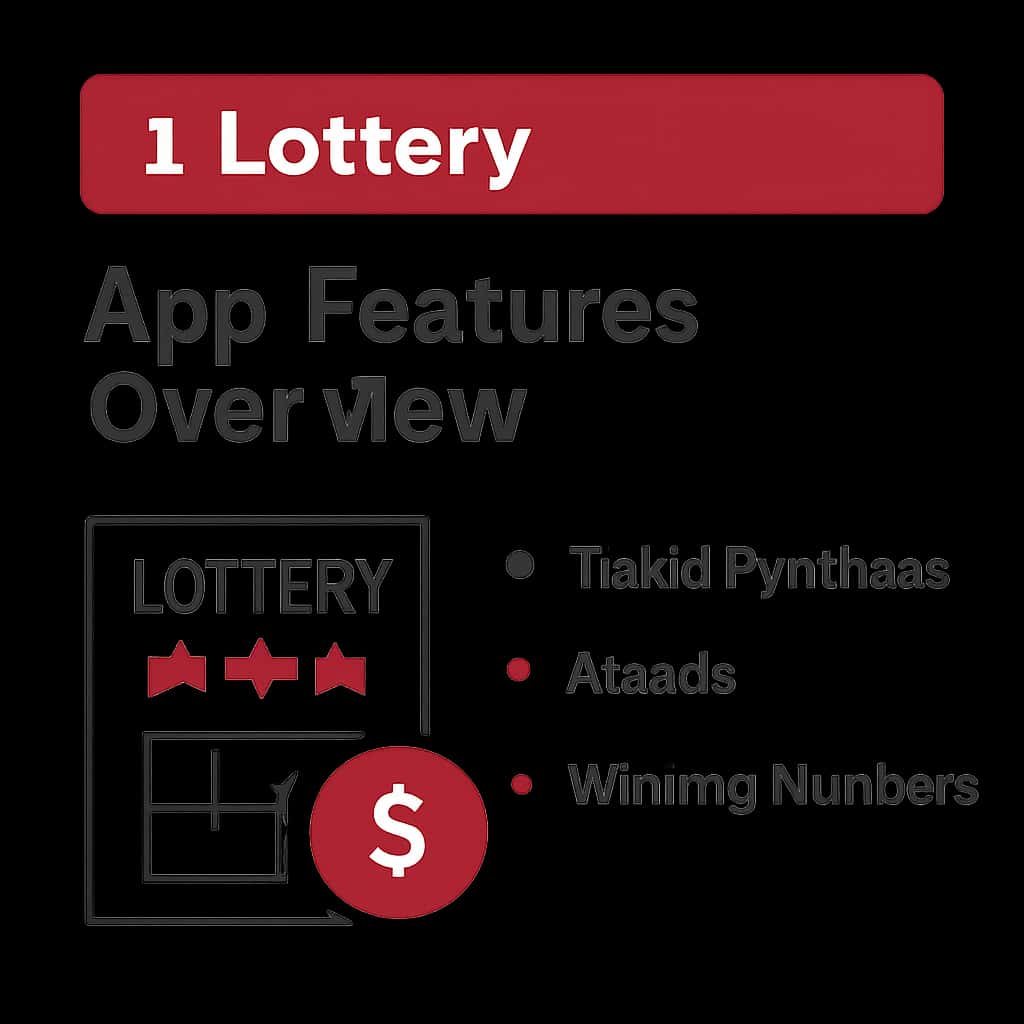 Diagram illustrating 1 Lottery App Features Overview.