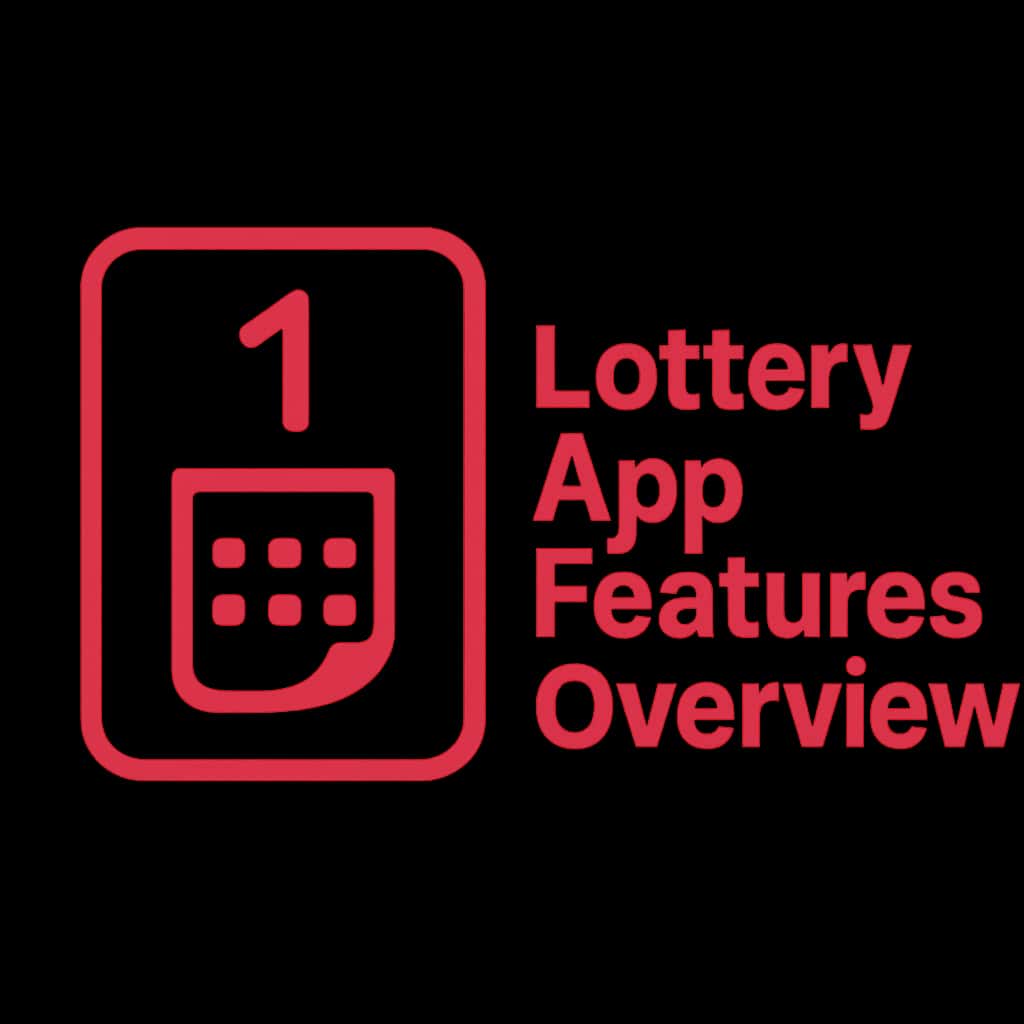 Minimalistic badge for 1 Lottery App Features Overview.