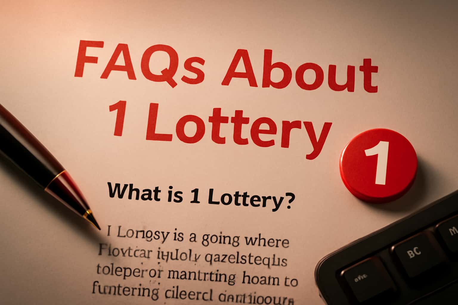 Informational image about FAQs related to 1 Lottery.