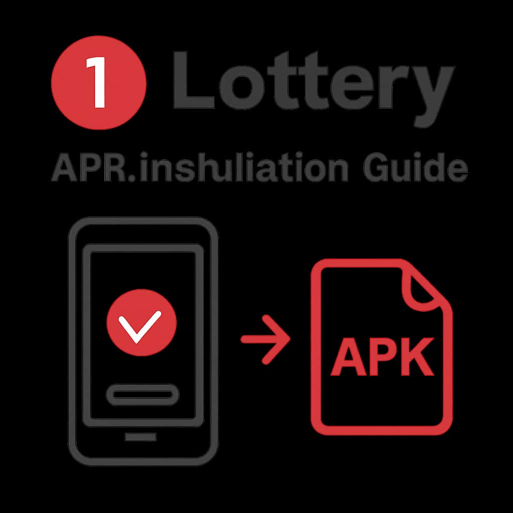 Diagram illustrating the 1 Lottery APK Installation steps.