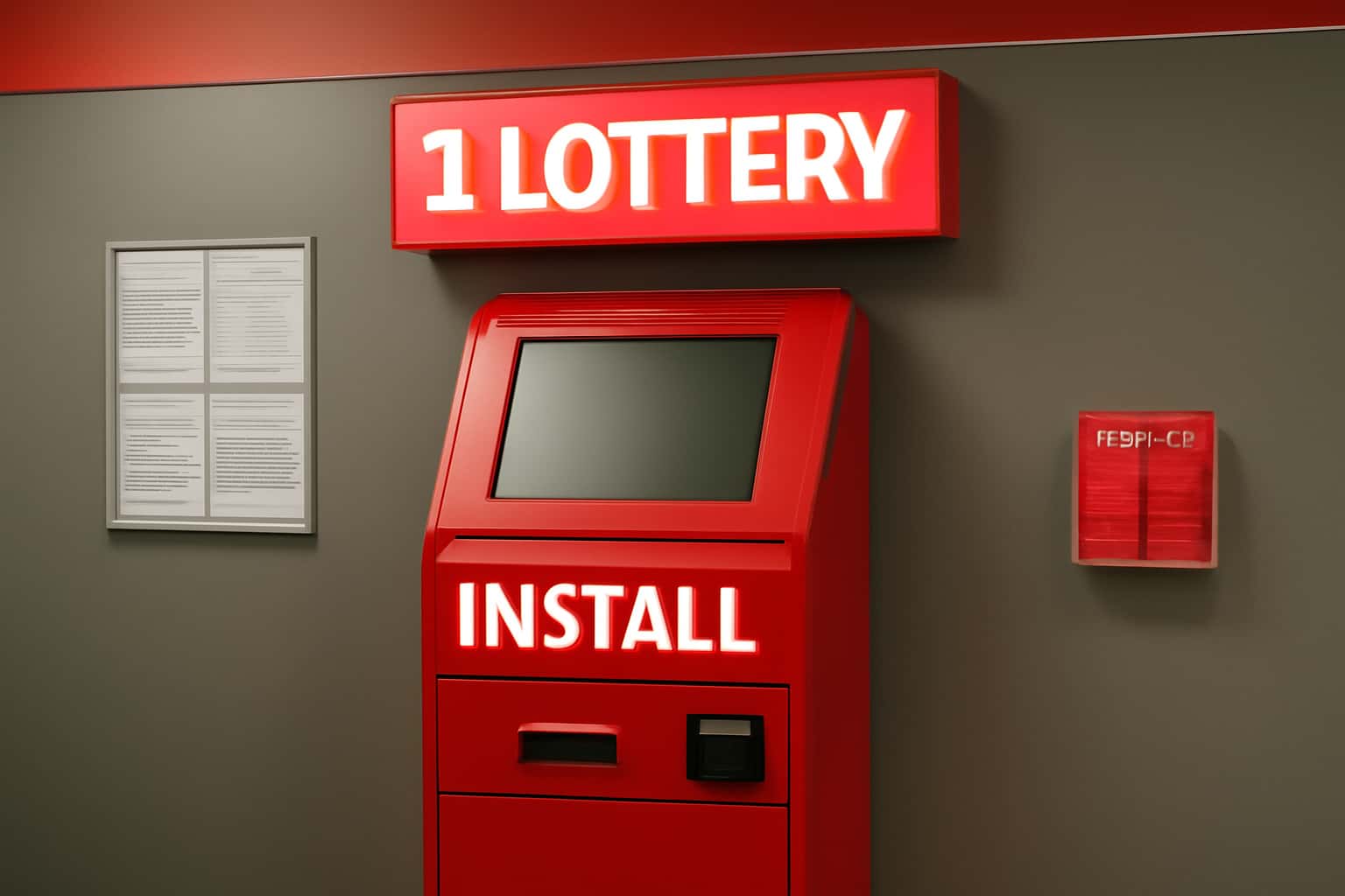 Informational depiction of the 1 Lottery installation process.