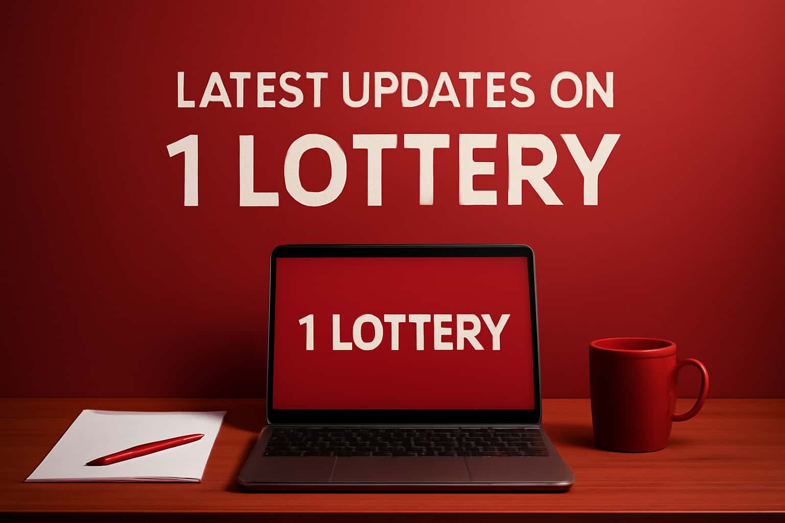 Informational scene highlighting the latest updates on the 1 Lottery app.