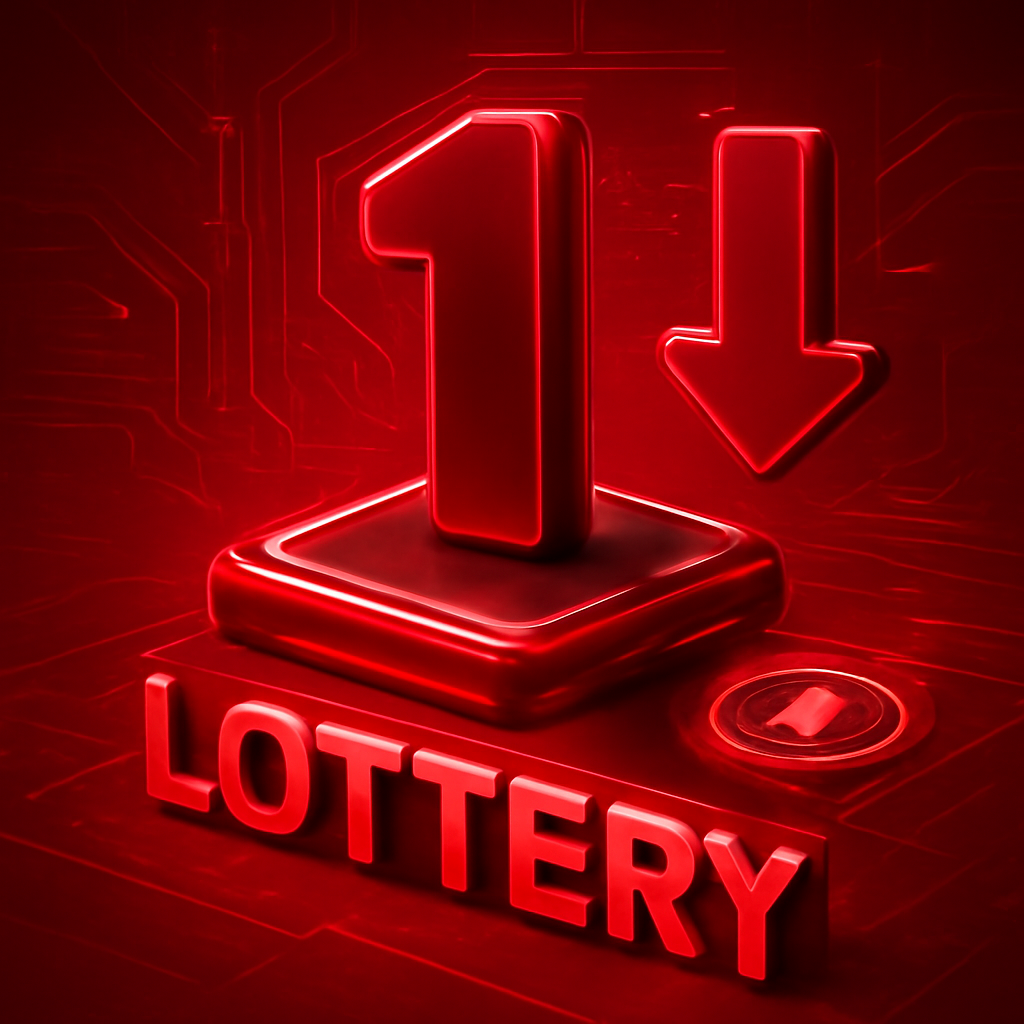 Illustration explaining the steps for downloading the 1 Lottery app.