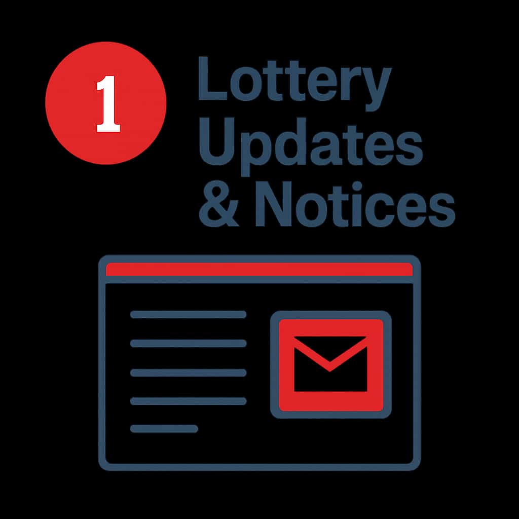 Illustration explaining 1 Lottery Updates & Notices.