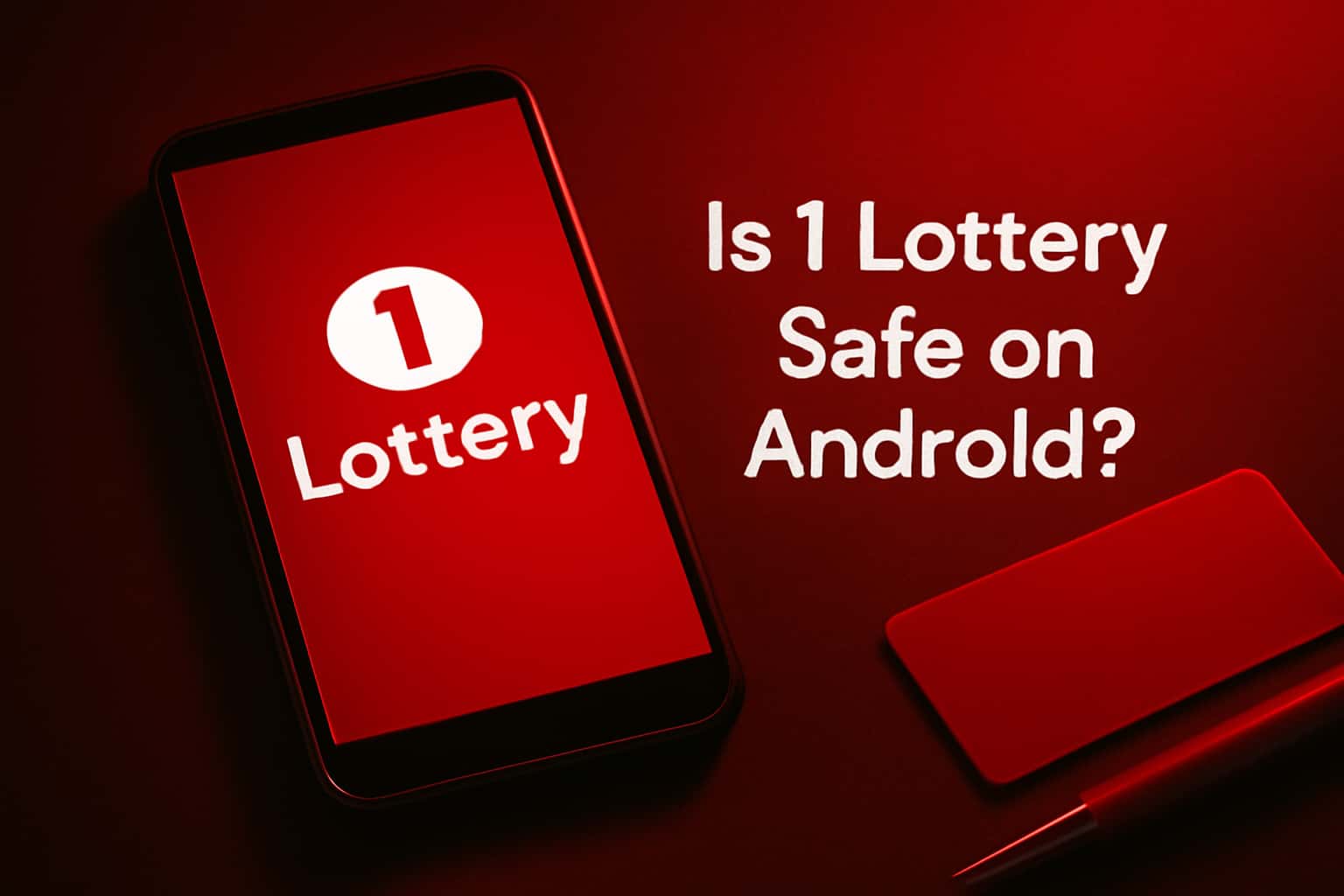Informational scene about the safety of 1 Lottery on Android devices.