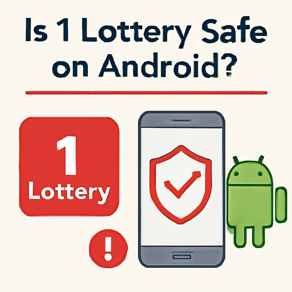 Illustration detailing the installation process for 1 Lottery on Android.
