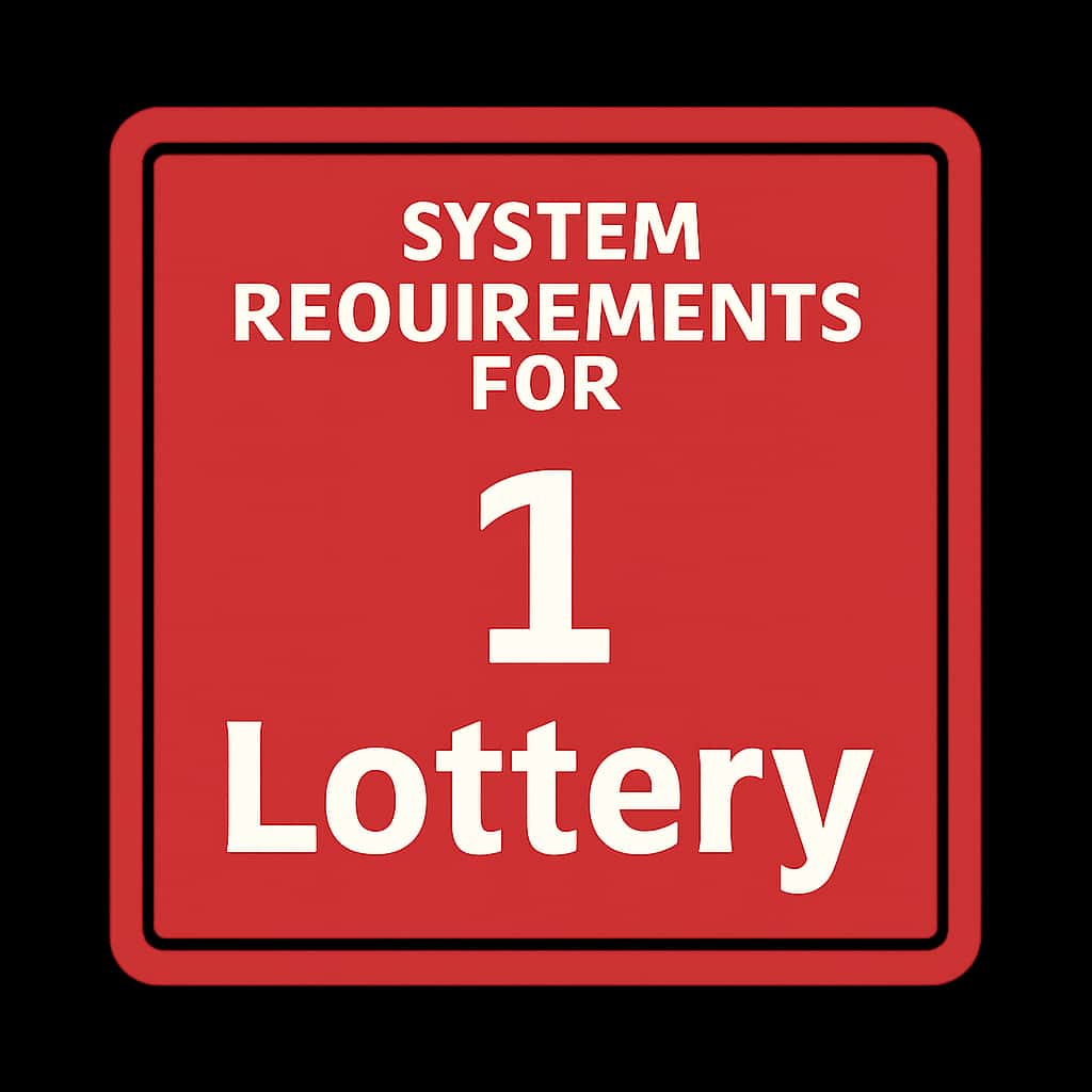 Icon representing the system requirements for 1 Lottery.